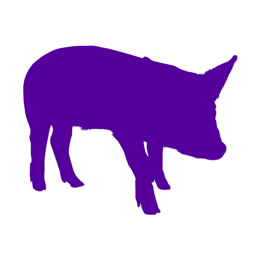 Pig Swine - Vinyl Decal Sticker - Multiple Colors & Sizes